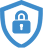 Icono rojo de seguridad